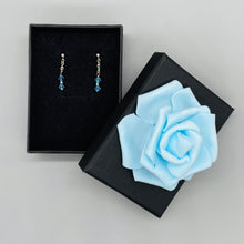 Load image into Gallery viewer, Blue swarovski crystal drop earrings
