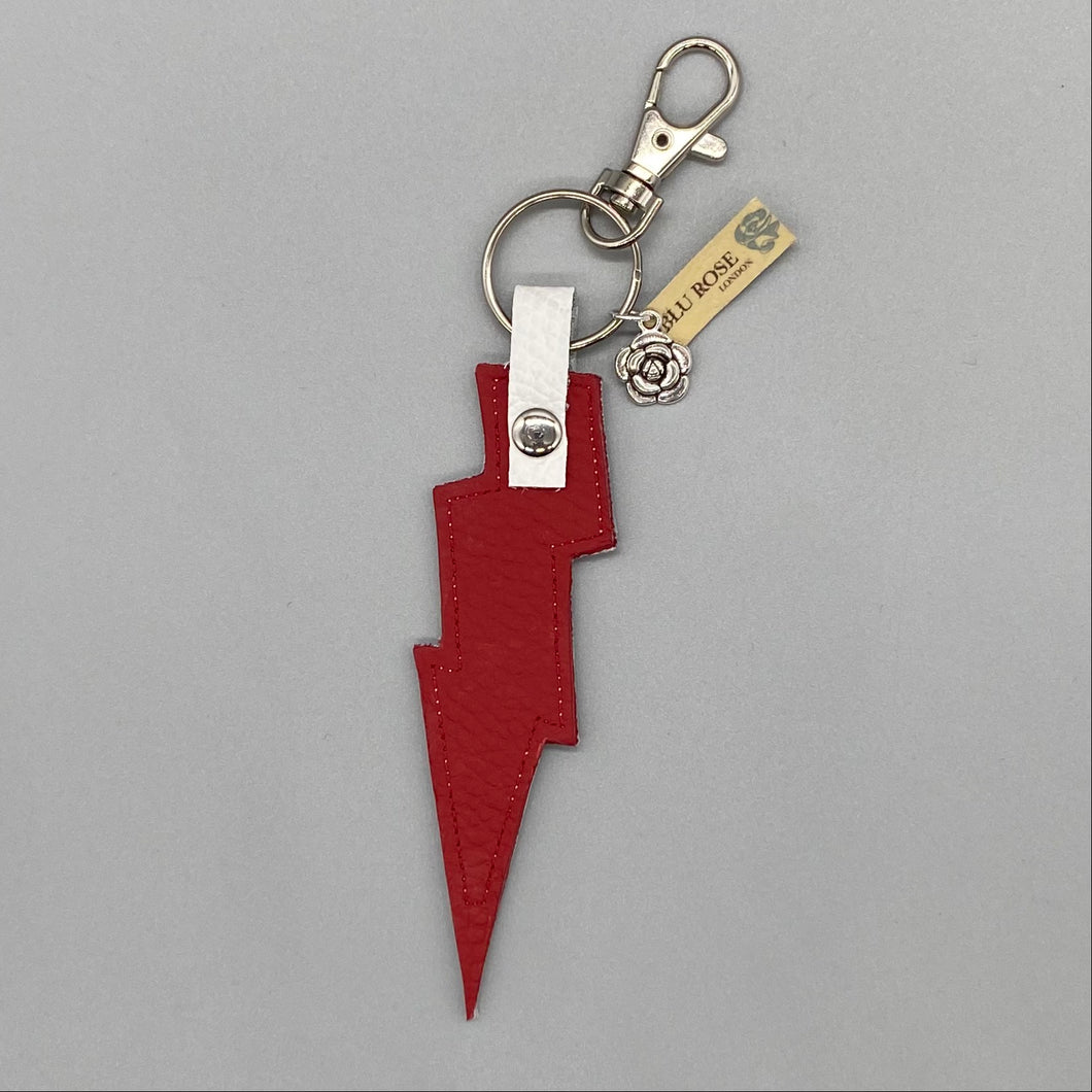 Leather coloured lightning bolt bag charms