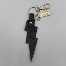 Load image into Gallery viewer, Leather lightning bolt bag keyring/charm
