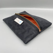 Load image into Gallery viewer, Black suede texture pouch bag
